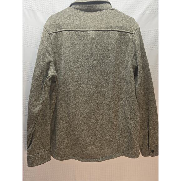 Eddie Bauer Jacket Mens Small Sweater Fleece Shirt Jacket Green Button Up - Picture 6 of 8